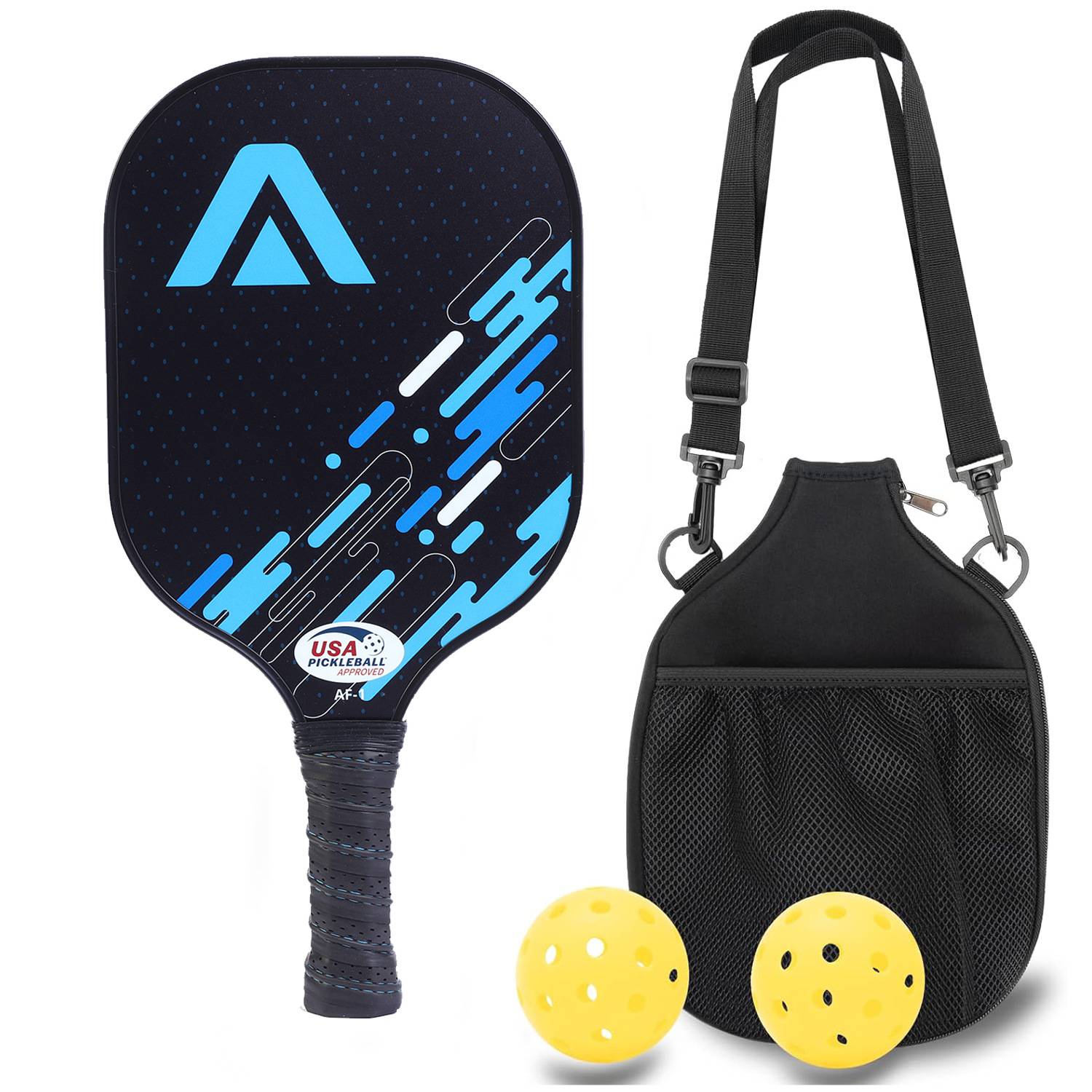 Camouflage blue-glass fiber single shot+shoulder zipper bag+two goals